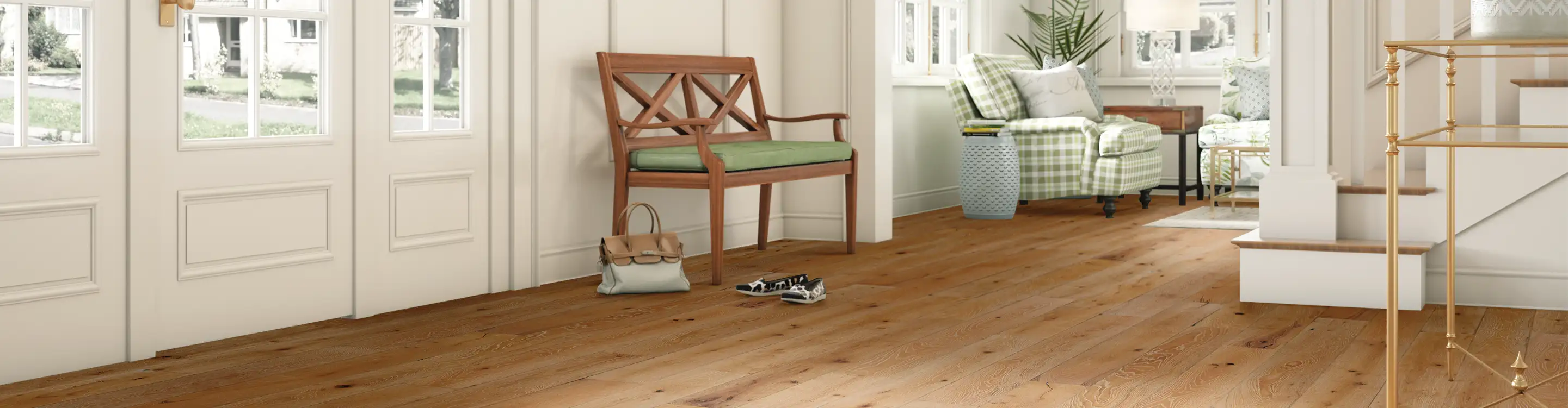 hardwood flooring in living room