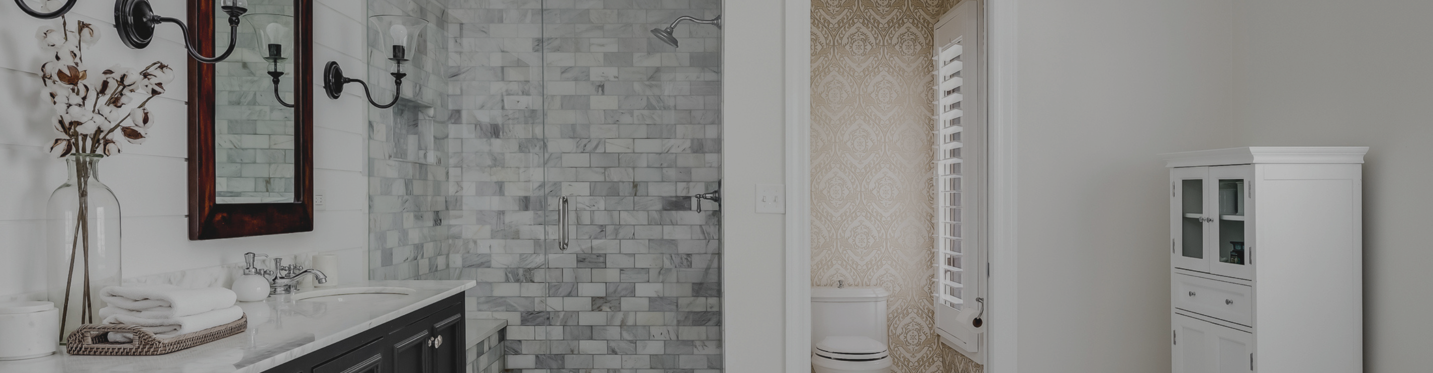 custom bathroom tile in a walk in shower